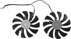 1 Pair Graphics Card Cooling Fans Plastic Video Cooler Fan Replacement for Gaming Pc, Compatible with Msi Gpu, Quiet Operation for Computer Cooling in Electronics Systems