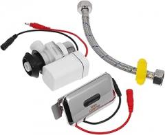 Motion Activated Urinal Flush Valve Set with Abs Panel Electronic Sensor Flush Valve Dc Powered Solenoid Unit for Wall Mounted Water Saving Touchless Urinal Sensor Repair Accessory