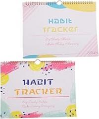 DOITOOL 2pcs Workout Tracker Habits Planners Monthly Daily Adults Goal Tracker Habit Calendar Weekly Planner Weekly Calendar Planner Habit Tracker Journal Undated to Schedule Iron