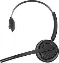 Bluetooth Headset, Trucker Wireless Headset with Noise Cancelling Mic, 80H Playback, Bluetooth 5.3, 94g, for Truck Drivers, Remote Work, Call Center