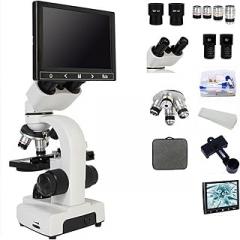 Professional Microscope, 10000 Times Electronic Science and Education Experiment High-Definition Binocular Optical Professional Microscope, Gift(Size:A)