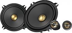 Pioneer TS-A1301C, 2-Way Component Car Audio Speakers, Full Range, Clear Sound Quality, Easy Installation and Enhanced Bass Response, Black and Gold Colored 5.25” Round Speakers (Renewed)
