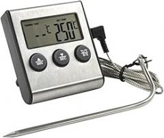 COKYIS Electronic Probe TP700 Food Barbecue Digital Display Thermometer with Probe Temperature Alarm Countdown