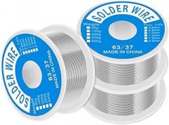 63/37 Tin Lead Rosin Core Solder Wire for Electrical Soldering with 2% High Purity Flux, Low melting point Soldering Tin Electronic Solder,Suitable for Beginners and Enthusiastsr(3pcs0.8mm/50g)