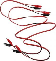 Test Lead Wire Cable Alligator Clips Double-Ended Insulated Jumper Wires 2 Pcs for Electronics Repair