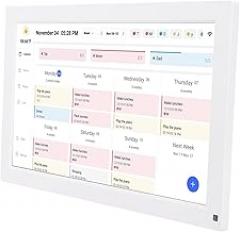 Tangxi 15.6 Inch Smart Digital Calendar, Electronic Chore Chart & WiFi Planner with Touchscreen, Weekly Monthly Family Organizer for Wall or Desk (US Plug)
