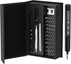 Mini Electric Screwdriver Set, 56 in 1 Cordless & Rechargeable Precision Kit with 52 S2 Magnetic Bits for Electronics, Phone, Laptop, Glasses, PC Repair