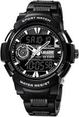 Rsmmpqa Watch Men's Watches Military Sports Electronic Waterproof LED Stopwatch Digital Analog Dual Time Outdoor Army Wristwatch Wrist Watches (Color : A)