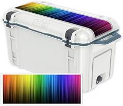MightySkins (Cooler Not Included) Skin Compatible with OtterBox Venture 65 qt Cooler Lid - Rainbow Streaks | Protective, Durable, and Unique Vinyl wrap Cover | Easy to Apply | Made in The USA