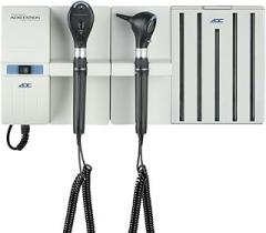 ADC Diagnostic Wall Set with 3.5V LED Otoscope, 3.5V LED Coax Ophthalmoscope, and Specula Dispenser