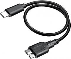 SaiTech IT Type C to Micro B (USB C Hard Drive Cable) high Speed Upto 4.8 Gbps Data Transfer Cable for Portable External Hard Drive - 45CM (Black)
