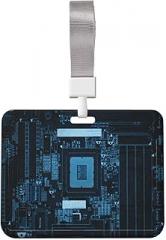 Electronic Map Abs Name Tags Badge Holder Id Card Protector Pouch and Neck Lanyard