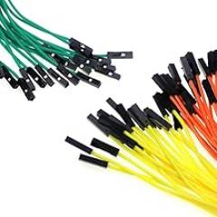 50PCS 20cm 2.54mm 1Pin Electronic Breadboard Jumper Cable Line,Female to Female