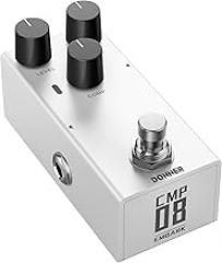 Donner Compressor Pedal for Electric Guitar, DIY Shell, Analog True Bypass Effects Pedal, Vintage Warmth & Studio-Grade Clarity（EMBARK 08）