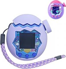 for Tamagotchi Paradise Case– Silicone Hard Shell Cover for Tamagotchi Paradise Electronic Pet,Waterproof Sweatproof Washable Shockproof Anti-Drop 360°Full Protection(Purple)