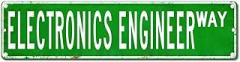Electronics Engineer Street Sign Electronics Engineer Decor Profession Metal Sign 3x12in Personalized Easy to Mount Aluminum Metal Sign Metal Plaque Sign for Home Bar Restaurant Cafe Wall