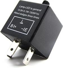 3 Pin Flasher Relay, CF-13 Adjustable Fixed Frequency Electronic Blinker Relay, LED Flasher Relay Turn Signal Relay for Solves Flash Problem, Plug-and-Play Standard Relay for Cars (Black)