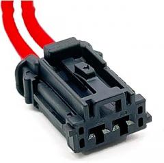 2 Pin 2.8mm Automotive Housing Plug Plastic Wiring Harness Electronic Connector with Cable 98819-1021(Size:1 Pc), 2Pin Female