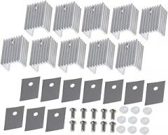 10pcs Aluminum Heat Sink Module Cooler Fin for Power Semiconductor Devices High Performance Heat Dissipation Cooler Fin for Electronic Component Protection