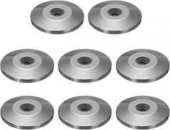 MECCANIXITY 8 Pcs Black Speaker Isolation Feet,25x5mm Copper Shock Absorption Base Pad Anti Vibration Amplifier Stand Feet Mat for Audio CD Home Theater Sound System