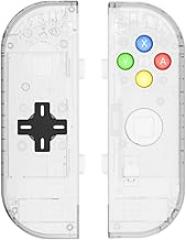 Translucent NS Joycon Handheld Controller Housing with D-Pad Button DIY Replacement Shell Case for Nintendo Switch Joy-Con (L/R) Without Electronics (Joycon D-Pad-Matte Clear)