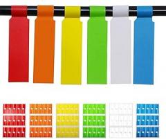 6 Sheets/180Pcs Cable Labels, 6 Color Cord Labels, Self Adhesive Wire, Water, Oil & Tear Resistant Cable Tags, Cord for Electronics