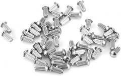 50PCS M5 Knurled Clamping Knob, Stainless Steel Knurled Shank Rivet, Rustproof Knurled Shank Rivet, Round Head Rivet for Electronic Machinery