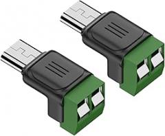 Compactly USB to 2Pin Solderless Terminals Chargers Adapter 5V3A Power for Small Electronics Toy Lamp Micros USB to