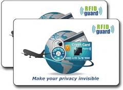 A card that protects your credit cards, bank cards, IC cards, and more from skimming damage and electronic money. [Thickness 0.01 inch (0.3 mm) / RFID Guard Card] 2 cards