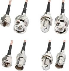 JXRIF C0innector BNC Male Female to F Male Female Extension Coax Jumper Pigtail RG316 Cable Assemblies 10CM-5M New 2026 High for Reliable Electronic Component, Precision, Stable Performance
