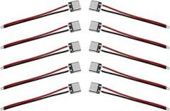 USB-C 2 Pin Female Connector Cable for DIY Electronics Repair Kit, 5V USB Charging Power Cable with Stainless Steel Brass Terminal, PVC Insulated Welding Wire, 10PCS