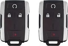 Set of Two 4 Button Remote Keyless Entry Fob Shell for GMC Sierra, Canyon 2014 - 2022 PN: 13577770, 84540865 (No Electronics or Circuit Board are Included.)