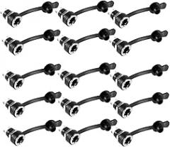 24Pcs Power Sockets and Caps Threaded Power Adapters for Electronics Lightweight Design for Media Equipment Insulation