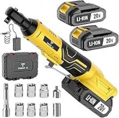 Tegatok Ratchet Wrench Set, Includes Lithium Electronic Battery and Quick Charger, Nut Removal, Home, Power Tool, Electric Wrench, Durable