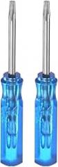HARFINGTON 2Pcs Mini Torx Screwdriver T6 Magnetic Star Head 45mm Length for Watch Eyeglasses Electronics Repair, Blue