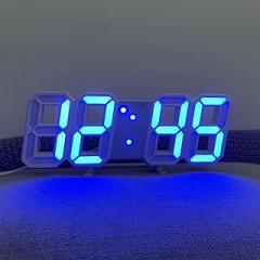 3D LED Digital Clock Luminous Fashion Wall Clock Multifunctional Creative USB Plug-in Electronic Clock Home Decoration