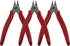 Waziaqoc 3 Pack 5 Inch Micro Wire Cutters, Small Precision Electronics Flush Cutter, Stainless Steel Sprue Cutter for 3d Print, Plastic Models Kits, Jewelry Making