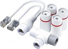 ABS Networks Splitter Connecting 2 Electronics at Once Waterproof Design Suitable for Home Office Outdoor Applications