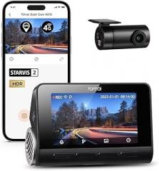 70mai A810 4K Dash Cam Front and Rear, Dual Dash Camera for Cars with Starvis 2 HDR Night Vision, 4G LTE Support, ADAS, Built in GPS & WiFi, 24/7 Parking Mode, AI Motion Detection, Time-Lapse