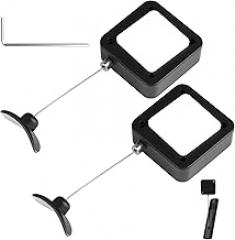 2Pcs Retractable Remote Control Tether, Remote Rescue Lock, with Adjustable Locking Length Clasp for TV Remote Control,Gaming Controller,Tablets Showroom