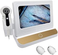 10 Inch LCD Scalp Detector Digital Hair Skin Analyzer Microscope for Hair Follicle Testing and Skin Analysis Magnifier