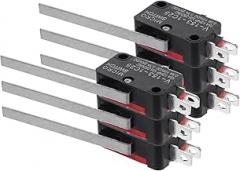 Cabilock 6Pcs Micro Limit Switches with Long Hinge Lever Snap Action for Home Appliances and Electronic Equipment Push Button Switches Up to Uses