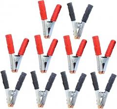 5sets Test Clip Alligator Clips Red Black Sheath Heavy Duty Clamp for Automotive Electronics Circuit Testing