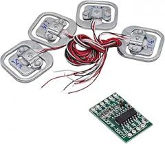 Mini Version4Pcs 50Kg Human Scale Load Cells & Hx711 Ad Module Kit Resistance Strain Sensor Measurement Tools New 2025 High for Reliable Electronic Component, Precision, Stable Performance