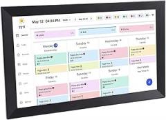 15.6 Inch Smart Digital Calendar, Electronic Planner and Chore Chart, 1080P HD Interactive Touchscreen Display Wall Planner Digital Calendar with APP 32G Memory for Family (US)