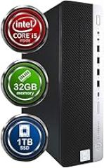 HP EliteDesk 800G4 Desktop Computer | Hexa Core Intel i5 (3.2) | 32GB DDR4 RAM | 1TB SSD Solid State | Windows 11 | Home or Office PC (Renewed)