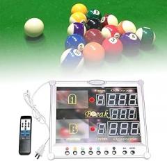 Billiards Snooker Scoreboard,0-199 Scores Tabletop Electronic Scoreboard,LED Digital Video Display Wall-Mount Scoreboard with Remote Control Score Keeper,for Billiard Lovers