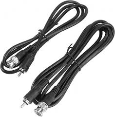 VILLCASE 2pcs Coaxial to Av Video Converter Cables 75-3 Coaxial Wire for Tv Connection, 1m 2m Lengths, Compatible with Security Systems and Home Electronics