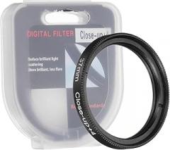 PATIKIL 37mm Close-up Filter Macro Lens Filter +4 Diopter Magnification Close-up Lenses with Cap Camera, Black