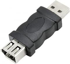 ANRANK AF201394AK USB 2.0 Type A Male to Firewire IEEE 1394 6 Pin Female Adaptor Convertor Plug